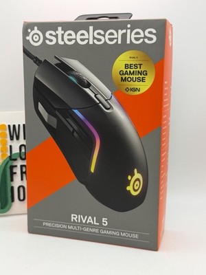 BRAND NEW SEALED STEEL SERIES Rival 5 RGB Precision Optical Gaming Mouse Black