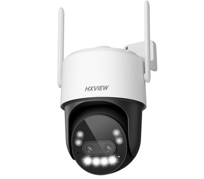HXVIEW 4K/8MP Security Cameras Wired/Wireless Outdoor, Dual Lens 355° PTZ & Tilt