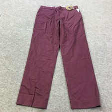 Brooks Brothers Pants Mens 38x32 Windsor Wine Advantage Chino Stretch Clark Fit