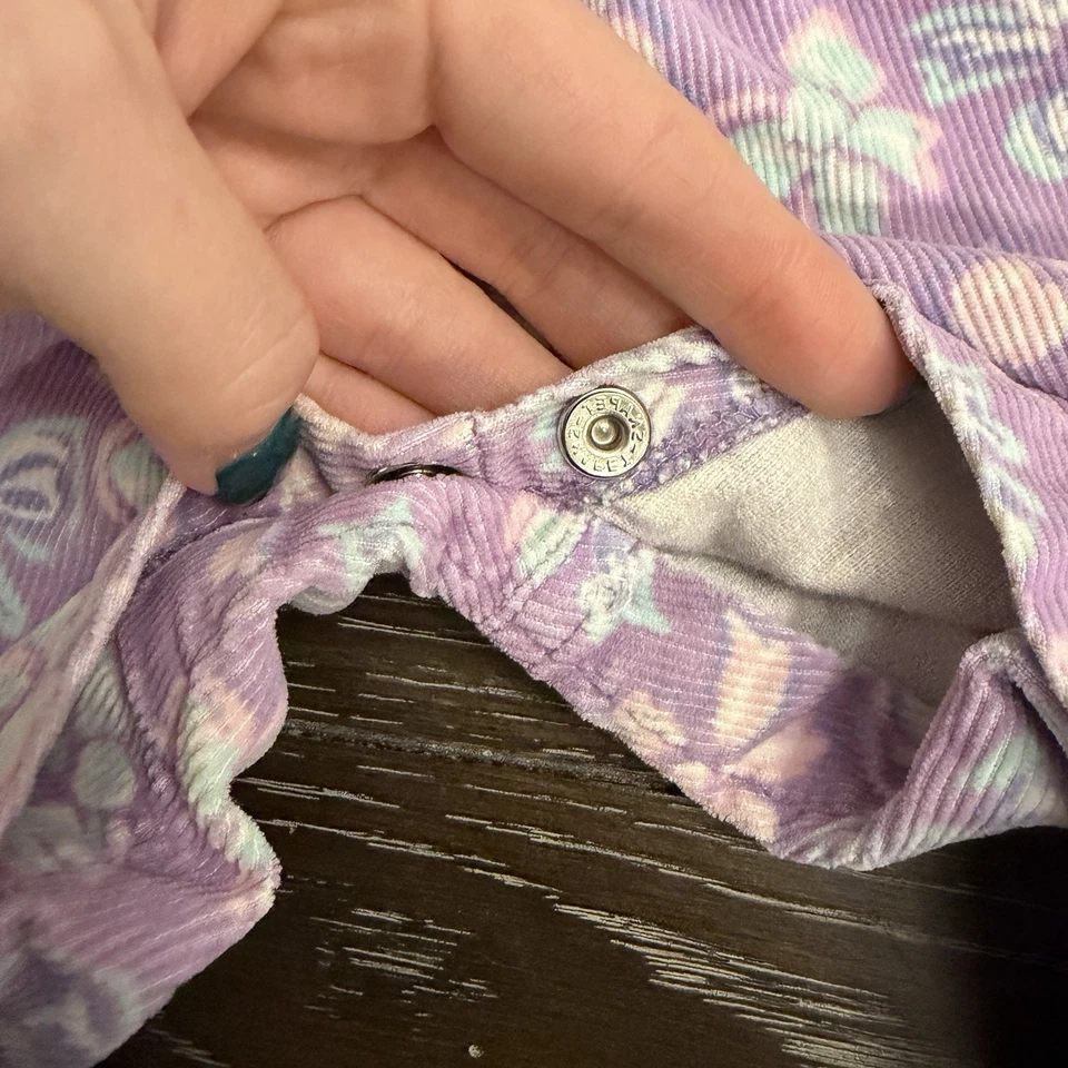 Mono de pana vintage Carter’s Girls estampado de lazo púrpura 9-12 meses *Ver notas Foto 3 de 4