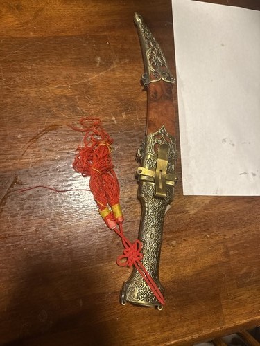 Ornate Decorative Dagger Knife with Sheath & Tassel - Collectible Display