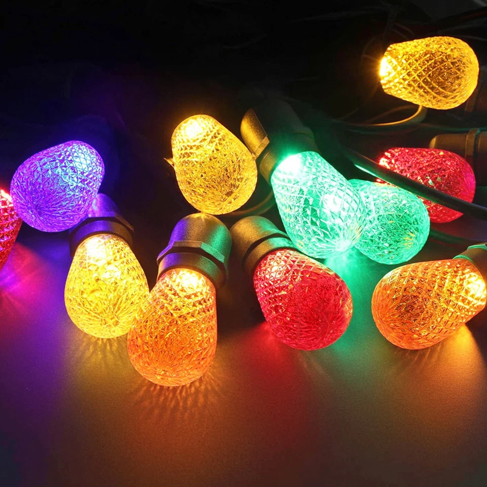 15 Pack S14 LED Christmas Light Bulbs Colored for Outdoor String Holiday Decor - Image 4 of 4