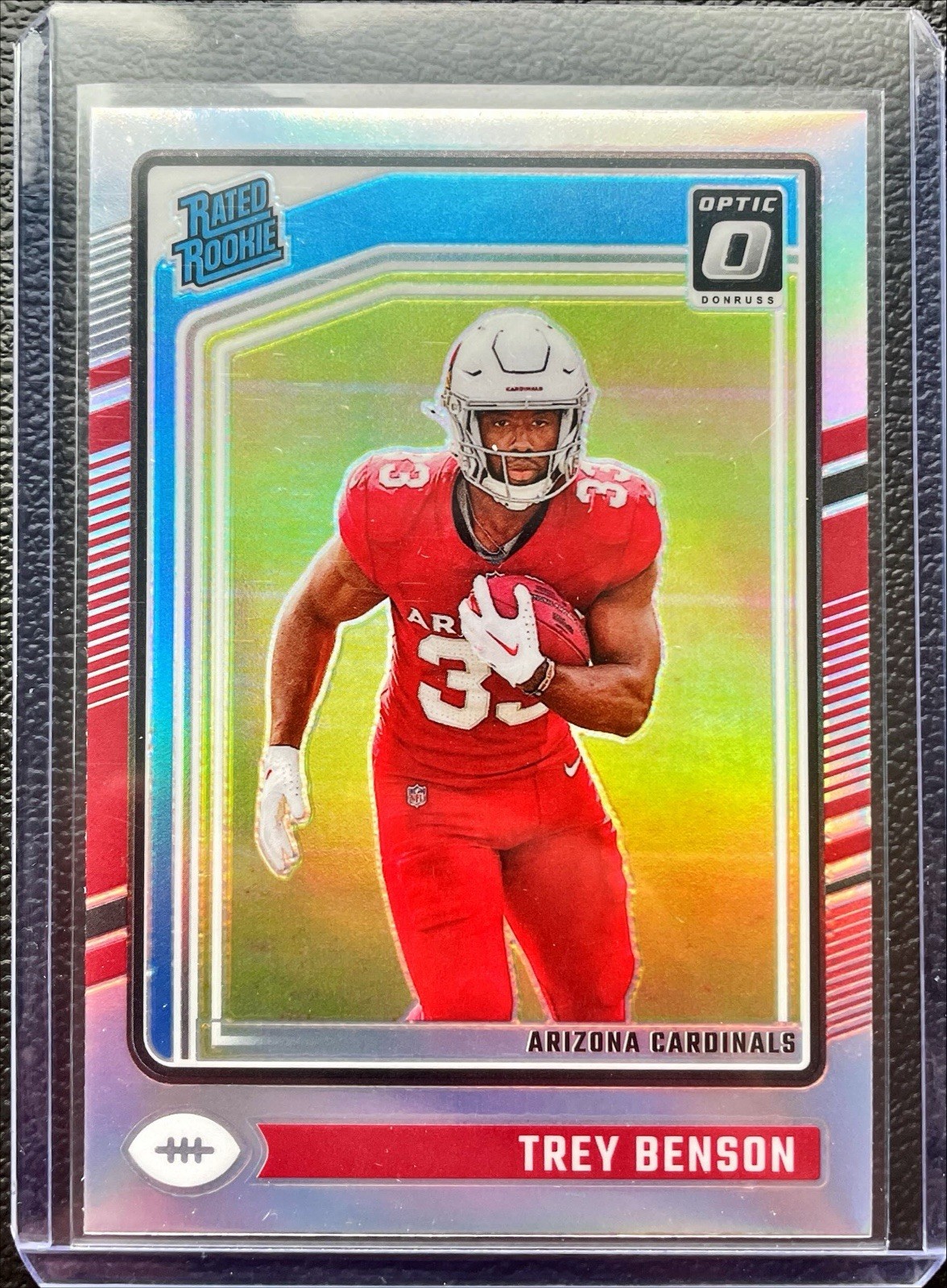 2024 Donruss Optic Trey Benson Holo Silver Rated Rookie Cardinals #293