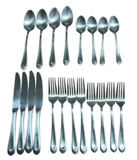 Argent Orfevres Flatware Silverware Set Of 20 18/10 Stainless Steel Forks Spoons