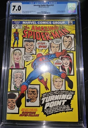 THE AMAZING SPIDER-MAN # 121 1973 CGC 7.0 KEY DEATH OF GWEN STACY FREE SHIPPING