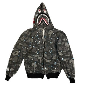 A Bathing Ape Hoodie Space Camo Fair Shape 21x19x22 Doesn’t Zip Up See Photos