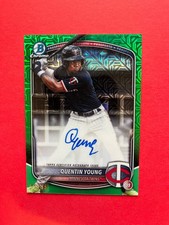 2025 Bowman Draft Quentin Young Green Mojo Auto Refractor /99 Twins