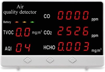 Air Quality Monitor Accurate Tester for CO2 Formaldehyde(HCHO) TVOC/AQI Multifun