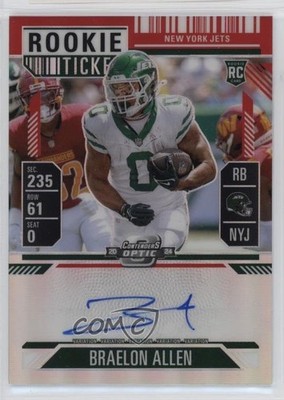 2024 Panini Contenders Optic Red Prizm 53/99 Braelon Allen Rookie Auto RC 0tu4