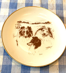 Vintage Laurelwood Plate - Shetland Sheepdog - 2001