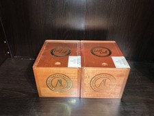 LOT of 2 AJ Fernandez Last Call 6.25 x5x4.5 SOLID WOOD Cigar Box Slide Top