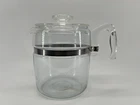 Vintage Pyrex Flameware 7759-B Glass Percolator Coffee Pot And Lid Only 6-9 Cup