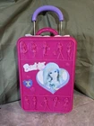 Vintage Barbie Rolling Suitcase 1998 Pink Purple Doll Carry Case