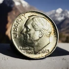 1963 Roosevelt 90% Silver Dime With Natural Toned As Shown # RSD 1963 NTAS