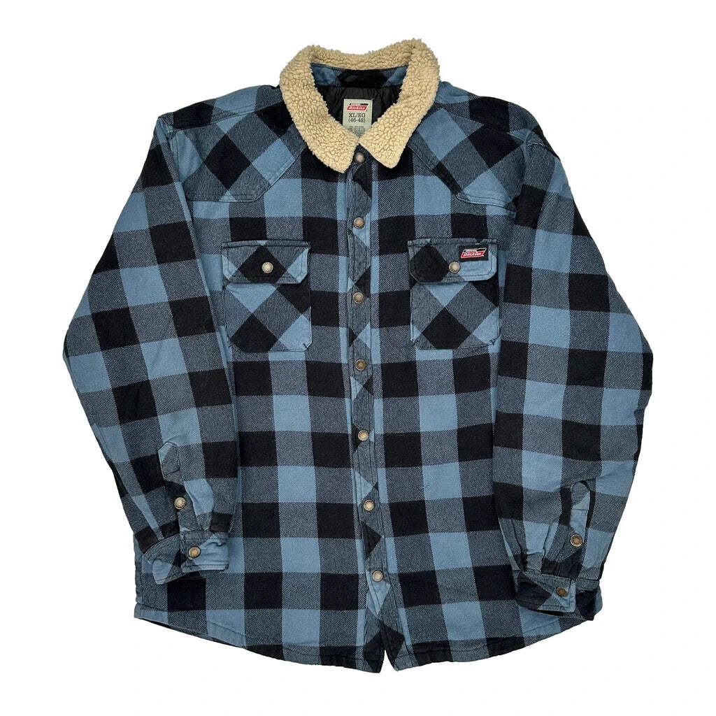 Dickies Checked Jacket - XL Black Cotton