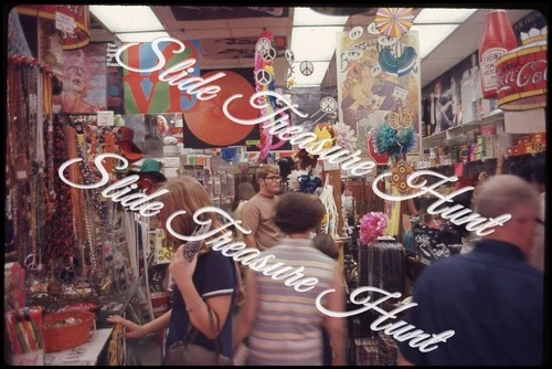 New York City Hippie Store Souvenirs Music Beatles Love 35mm Slide 1960s