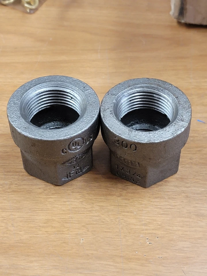 Hex Reducing Coupling Pipe Fitting Ductile Iron 300 # 1" x 3/4", 2pk - Image 4 of 4