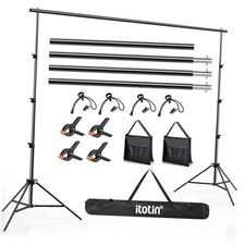 Photo Backdrop Stand Adjustable Photography Backdrop Stand, 10x9ft WxH 