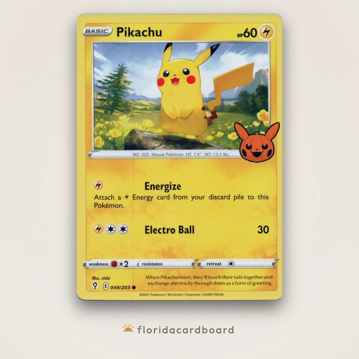 ポケモンカード Pikachu 049/203 25+ Pikachu 049/203 Trick or Trade Booster Bundle for sale