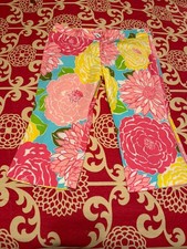 Vintage Lilly Pulitzer Mod Floral Flared Capri-Pink piping-10