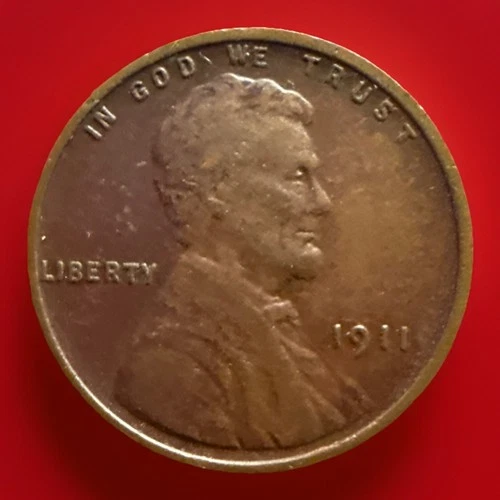 1911-P Lincoln Wheat Penny Cent  XF/AU - Philadelphia Mint Sold As Pictured 866