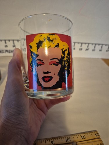 Andy Warhol ~ Marilyn Monroe ~ Set di 2 bicchieri da whisky doppi vecchio stile vintage - Foto 9 di 11