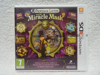 Professor Layton and the Miracle Mask - Nintendo 3DS Spiel - Neu, Sealed - UK Pal