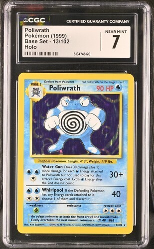 Poliwrath graded CGC 7 for sale on eBay