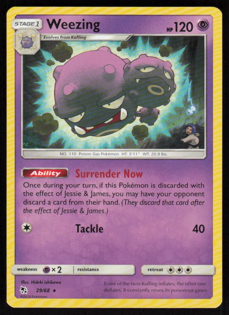 Weezing 29/68 Hidden Fates Pokemon TCG Near Mint