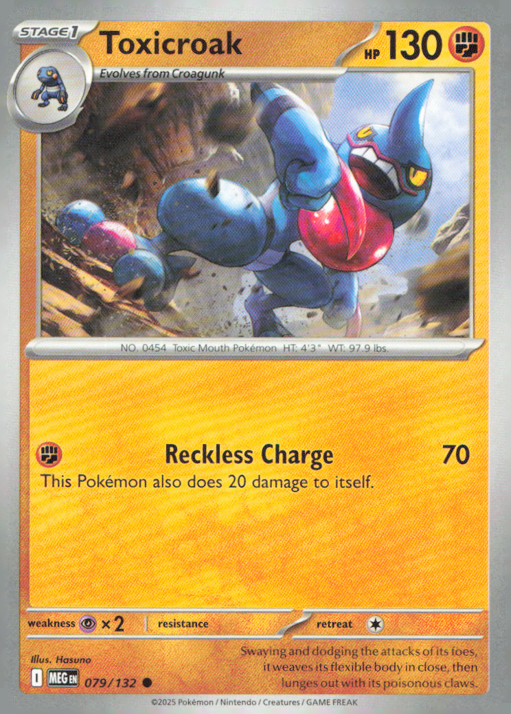 Toxicroak Common ME01: Mega Evolution 079/132 NM