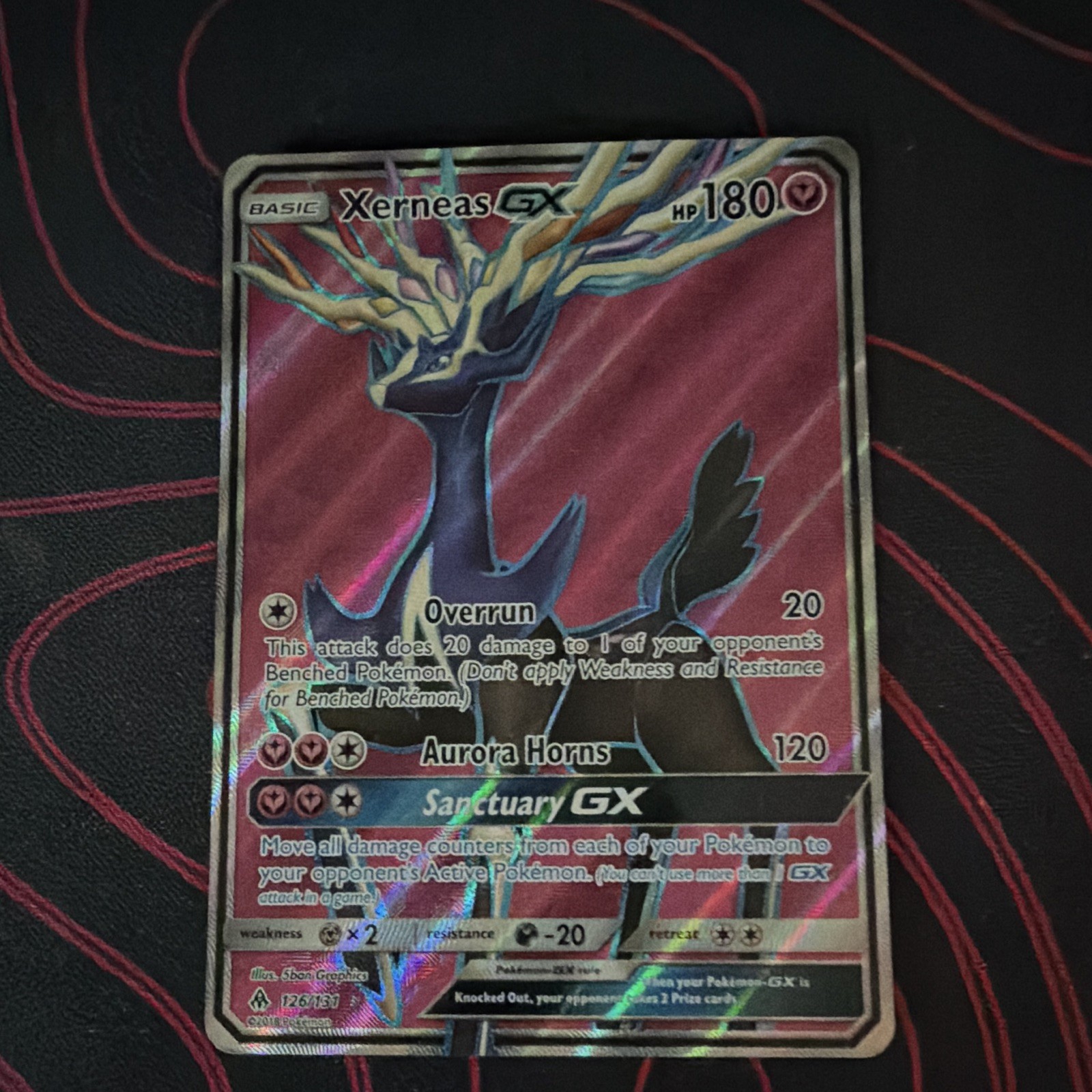 Xerneas GX 126/131 - Ultra Rare Forbidden Light Pokemon Holo LP