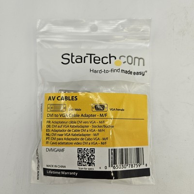 StarTech AV Cable Adapter VI to VGA M/F DVIVGAMF New
