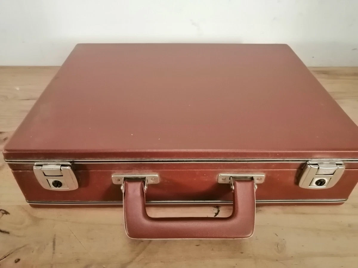 Vintage executive business Handbag banker brief case Leather &