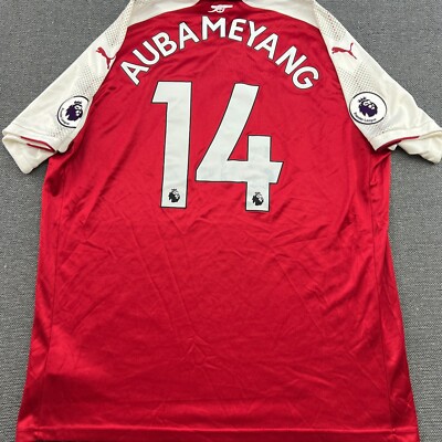 Arsenal 2016 2017 Home Pierre Aubameyang Football Jersey Mens XL Puma Adult
