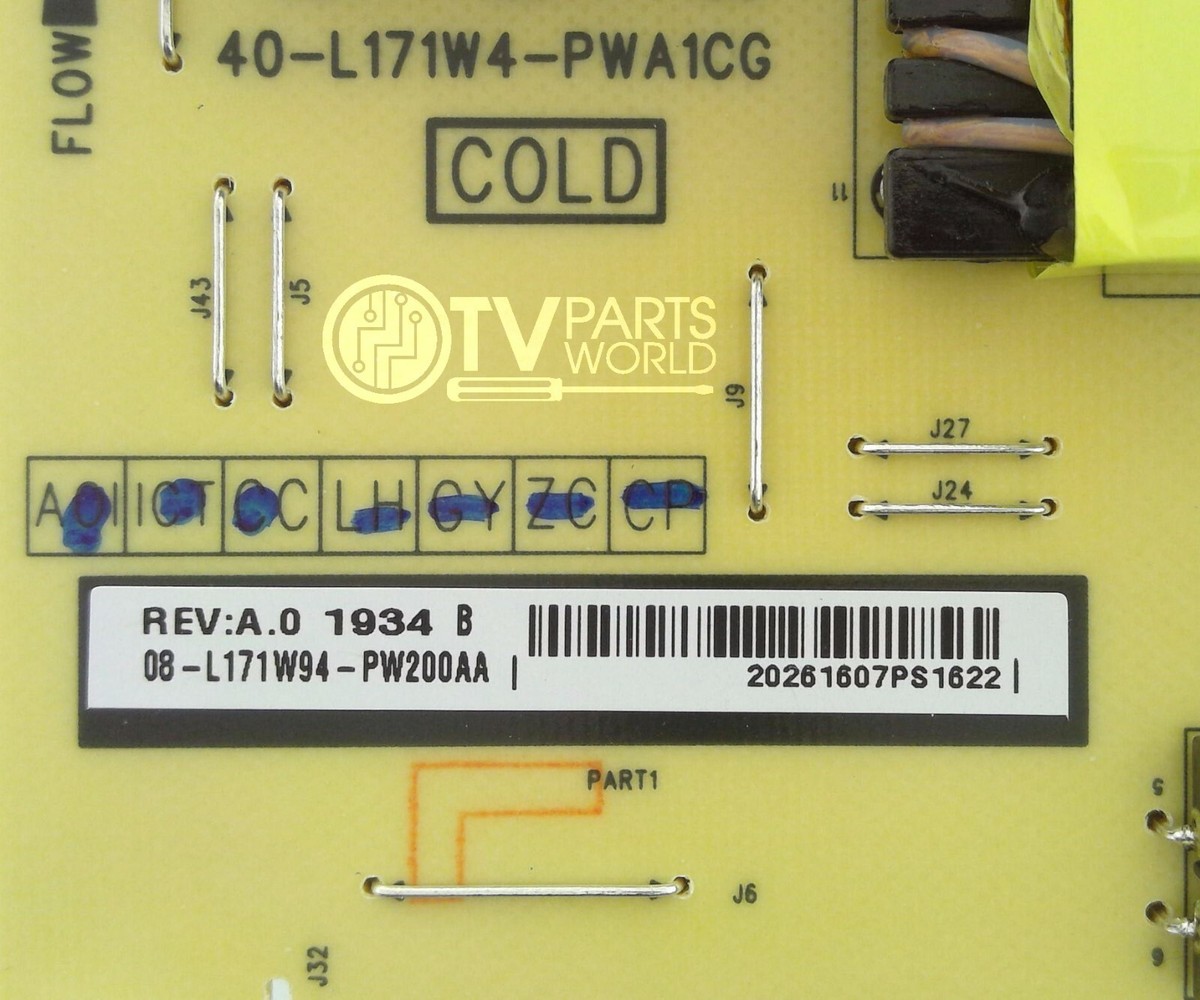 TCL 55S525 Power Supply Board 08-L171W94-PW200AA 40-L171W4-PWA1CG