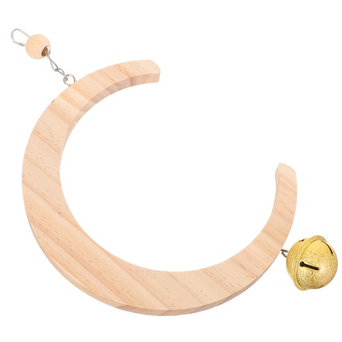 Creative Wooden Hanging With Bell Bird Play Stand Bird Branch - 第 1/12 張圖片