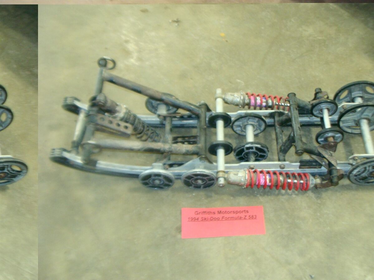 1994 Ski-Doo Formula Z 583 skid skidframe shocks slide rail 1994 Ski-Doo Formula Z 583 skid skidframe shocks slide rail