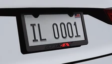 Red & Black PRO-4X License Plate Frame Tag Cover Black Metal Material with Screw