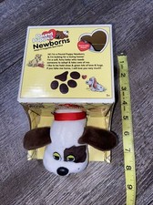 Pound Puppies Newborns White Brown Spotted Plush Stuffed Animal New In Box