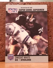 FOOTBALL CARD FRESH FROM BOX PRO SET SUPER BOWL SUPERMEN DWIGHT WHITE STEELERS