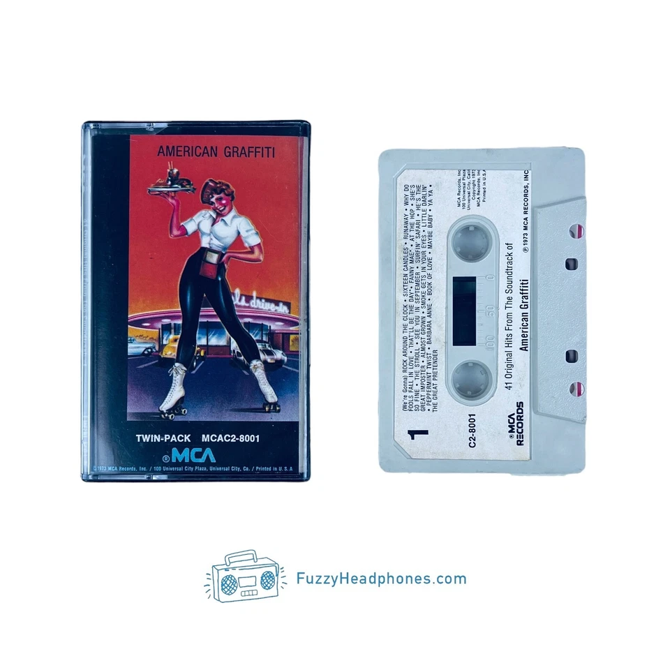 American Graffiti Soundtrack Cassette Tapes: 3 Tapes: Vol. I, II, III TESTED Foto 3 de 4