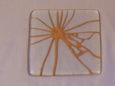 Untersetzer/Schmelzglas, gesprungenes Design einzeln kaufen, 2, 3, 4 oder mehr. mehrfarbig