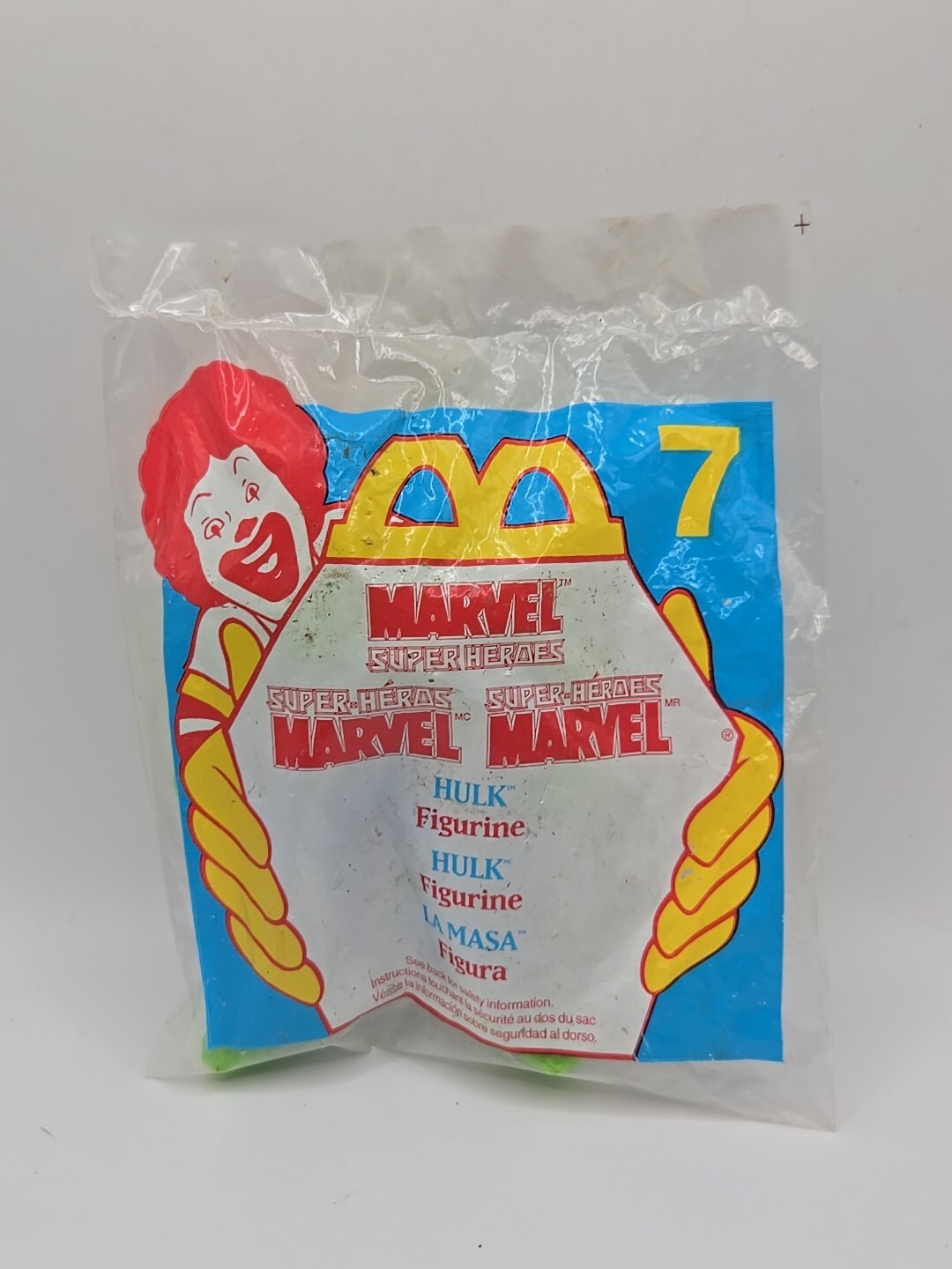 McDonald's Marvel Super Heroes Action Figure HULK 1996 Happy Meal Toy New Sealed