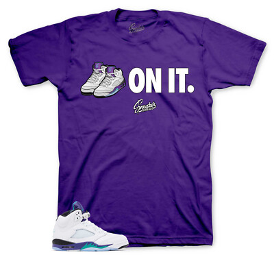 Shirt To Match Jordan 5 Grapes Outfits - Five On It Sneaker Tee
