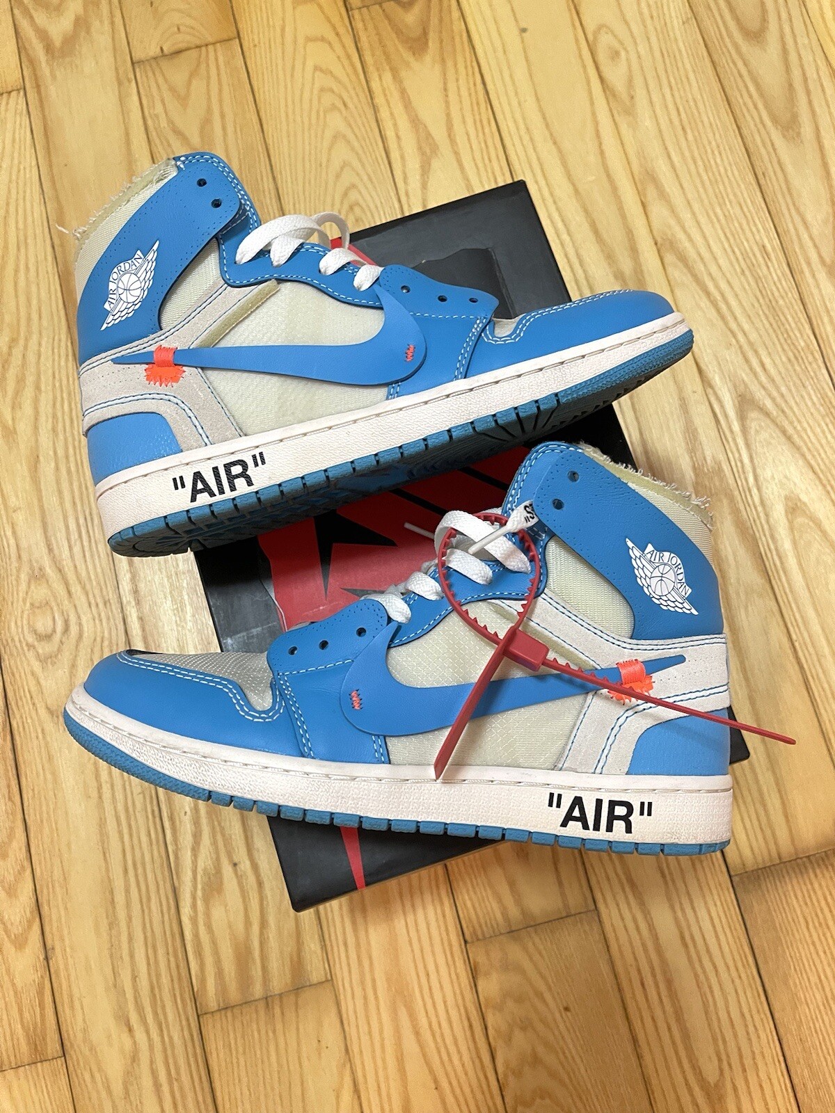 OFF WHITE X NIKE Nike Jordan 1 Retro OG x bianco sporco alte taglia 8 5 (OG TUTTE) usate