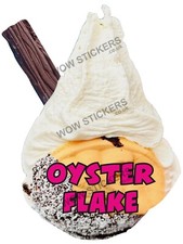 Ice cream van sticker Oyster Flake Delight whippy trailer shop cafe decals