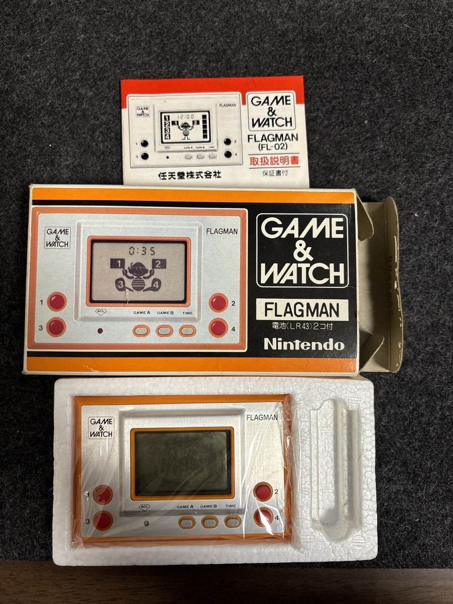 任天堂 - 新品未 初期 ゲームウォッチ GAME&WATCH FLAGMAN FL-02 Nintendo Game & Watch Silver Series Flagman FL-02 1980