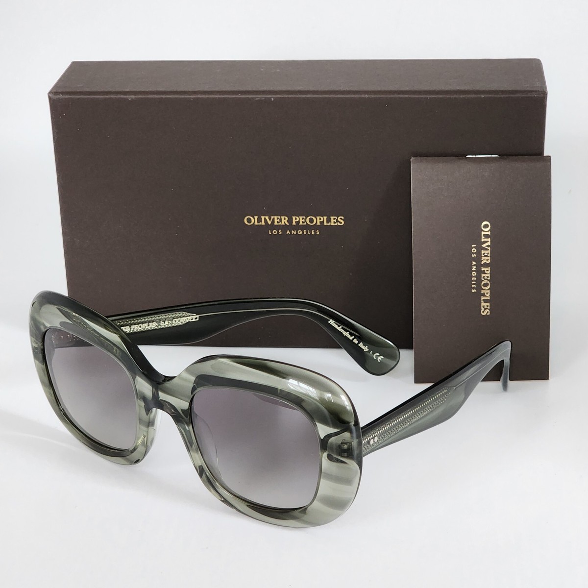 Oliver Peoples Gray square oversized Sunglasses OLIVER PEOPLES Rectangle-frame silver-tone sunglasses | NET  main image 4