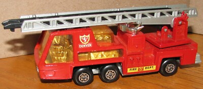 Matchbox Super Kings 1972 Lesney K-9 FIRE TENDER Truck Denver Fire