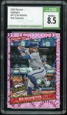 BO BICHETTE 2020 Panini Donruss Highlights #H-12 Pink Fireworks RC CSG 8.5 NM/MT